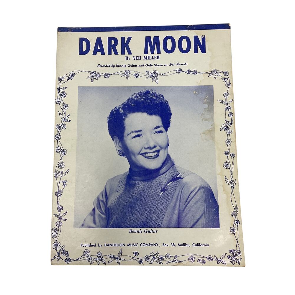 Dark‎ Moon Sheet Music Ned Miller Bonnie Guitar Gale Storm